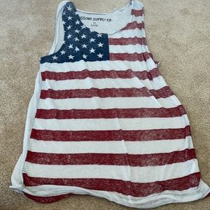 Distressed American Flag Tank Top